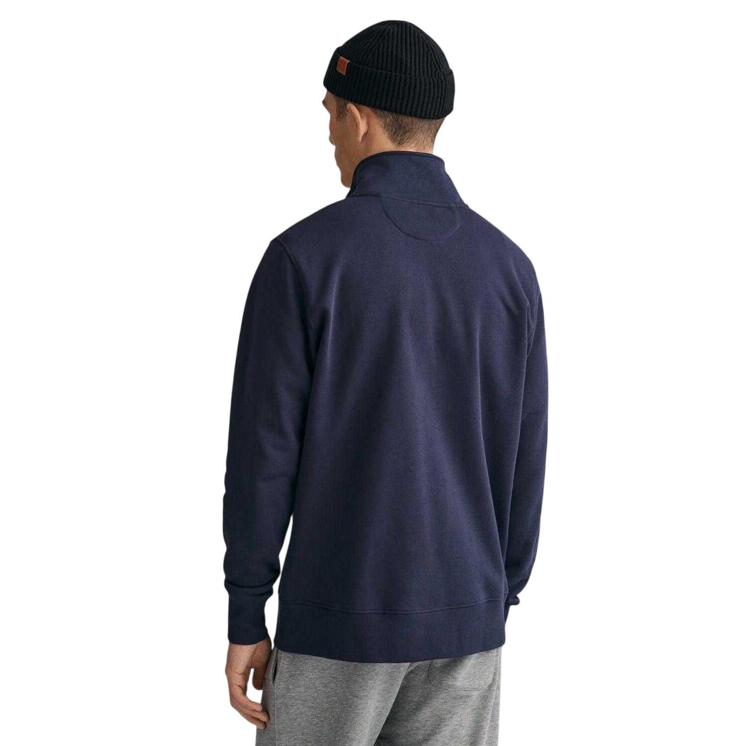 Mens Embroidered Logo Half Zip Sweatshirt (Evening Blue) 2/2