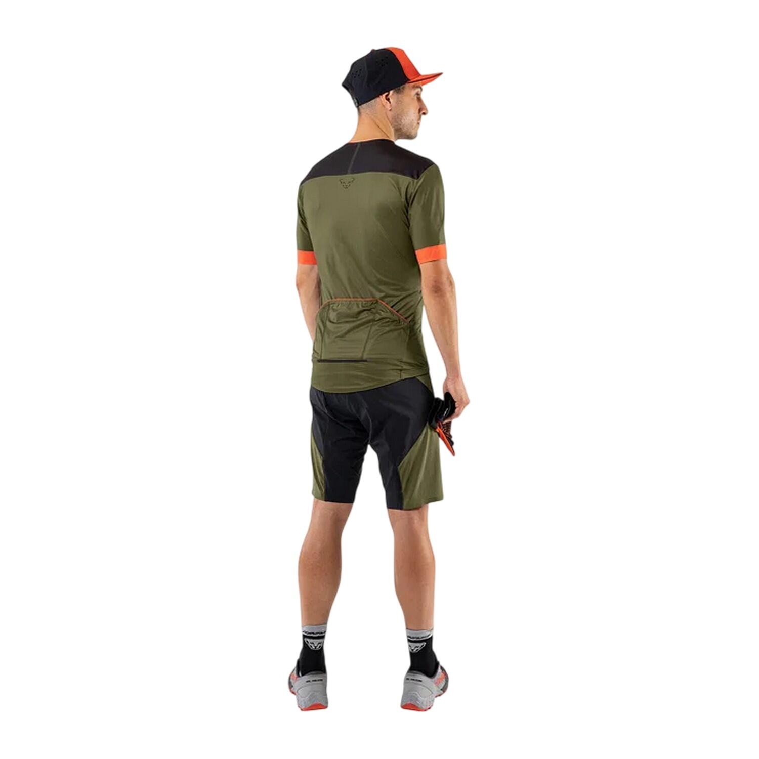 Mens Colour Block Cycling Jersey (Moss) 2/2