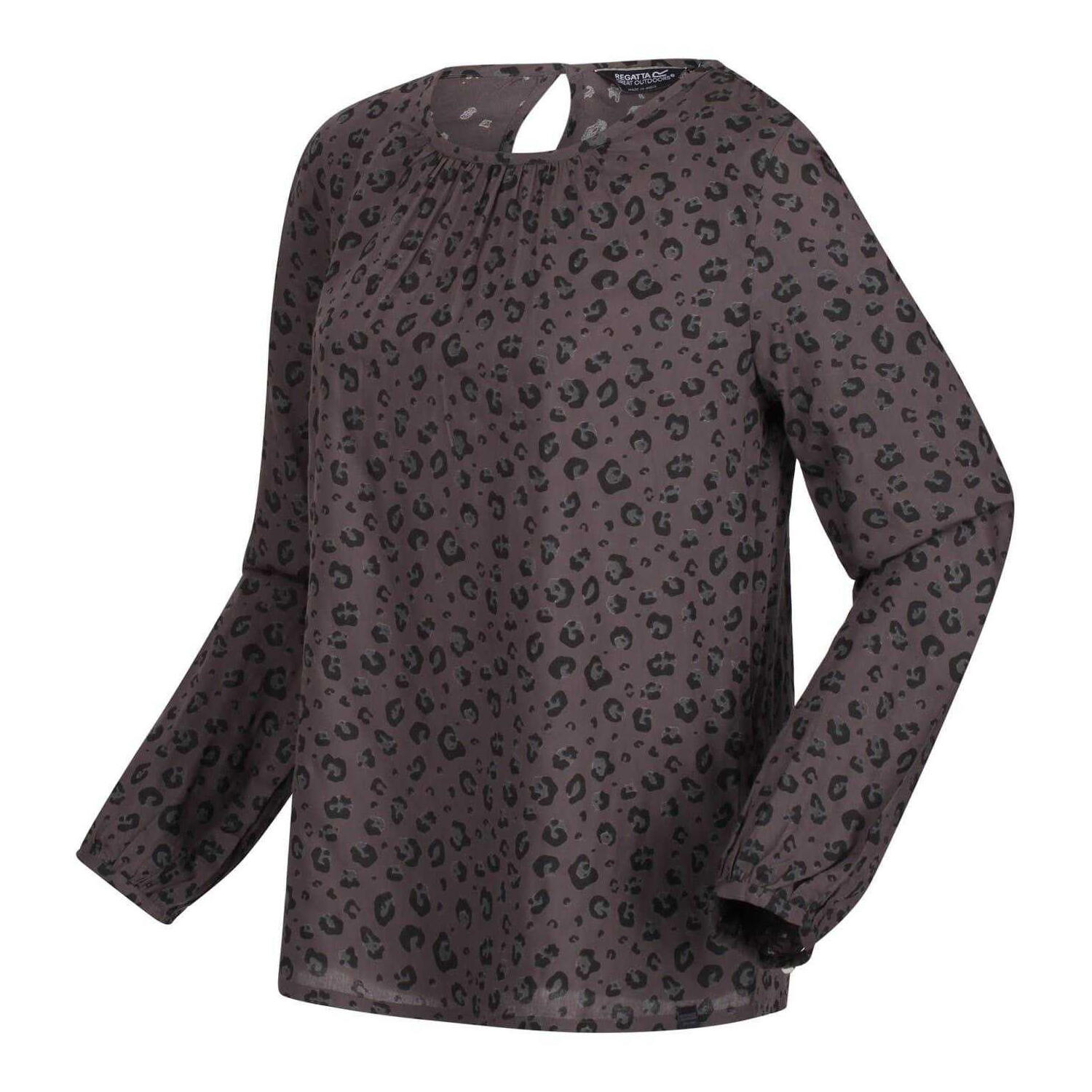 "Hadria" Bluse für , Tropfenausschnitt, Langärmlig Damen Schwarz 3/5