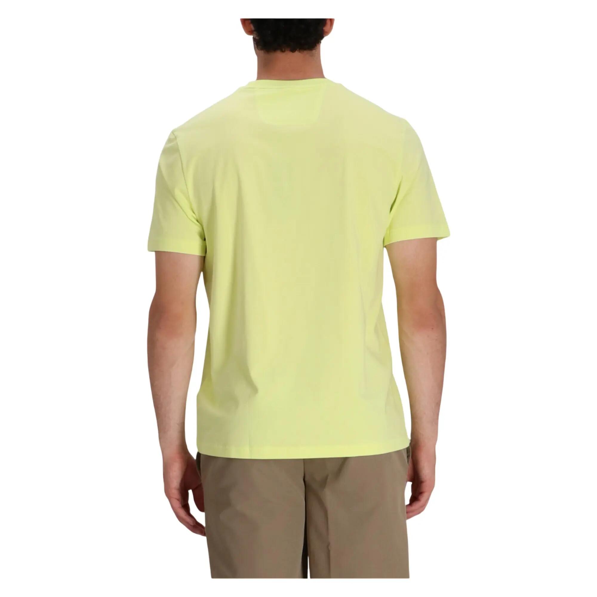 Mens Geometric Stretch Regular TShirt (Green) 3/4