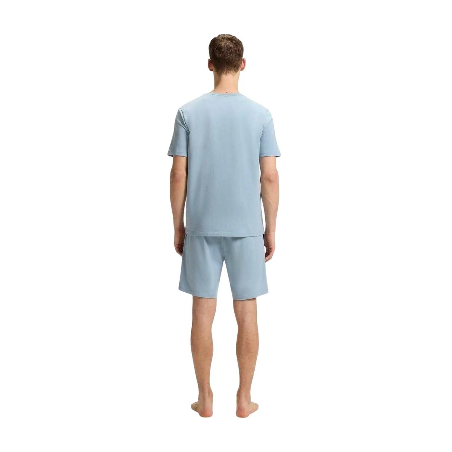 Maglietta Girocollo Maniche Corte Uomo Boss Mixmatch Blu 3/4
