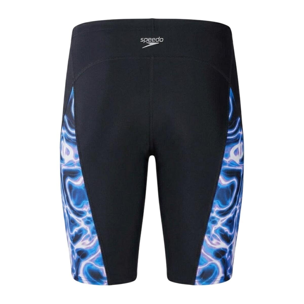 Short De Bain Pour Natation ALOV DIGI Homme (Noir / Bleu Imprimé) 2/2