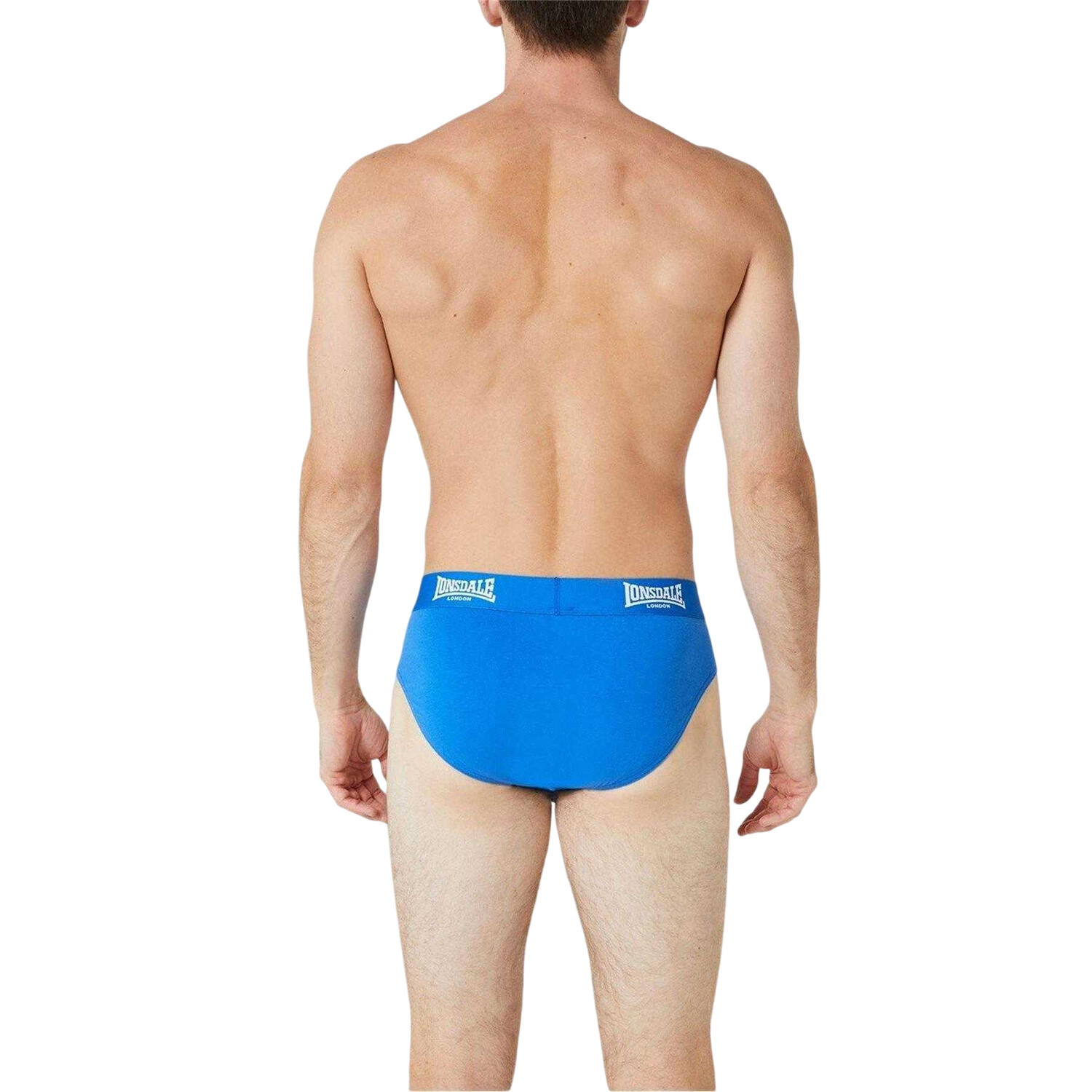 Slips für , Kontrastfarbener Bund (2erPack) Herren Blau 2/3