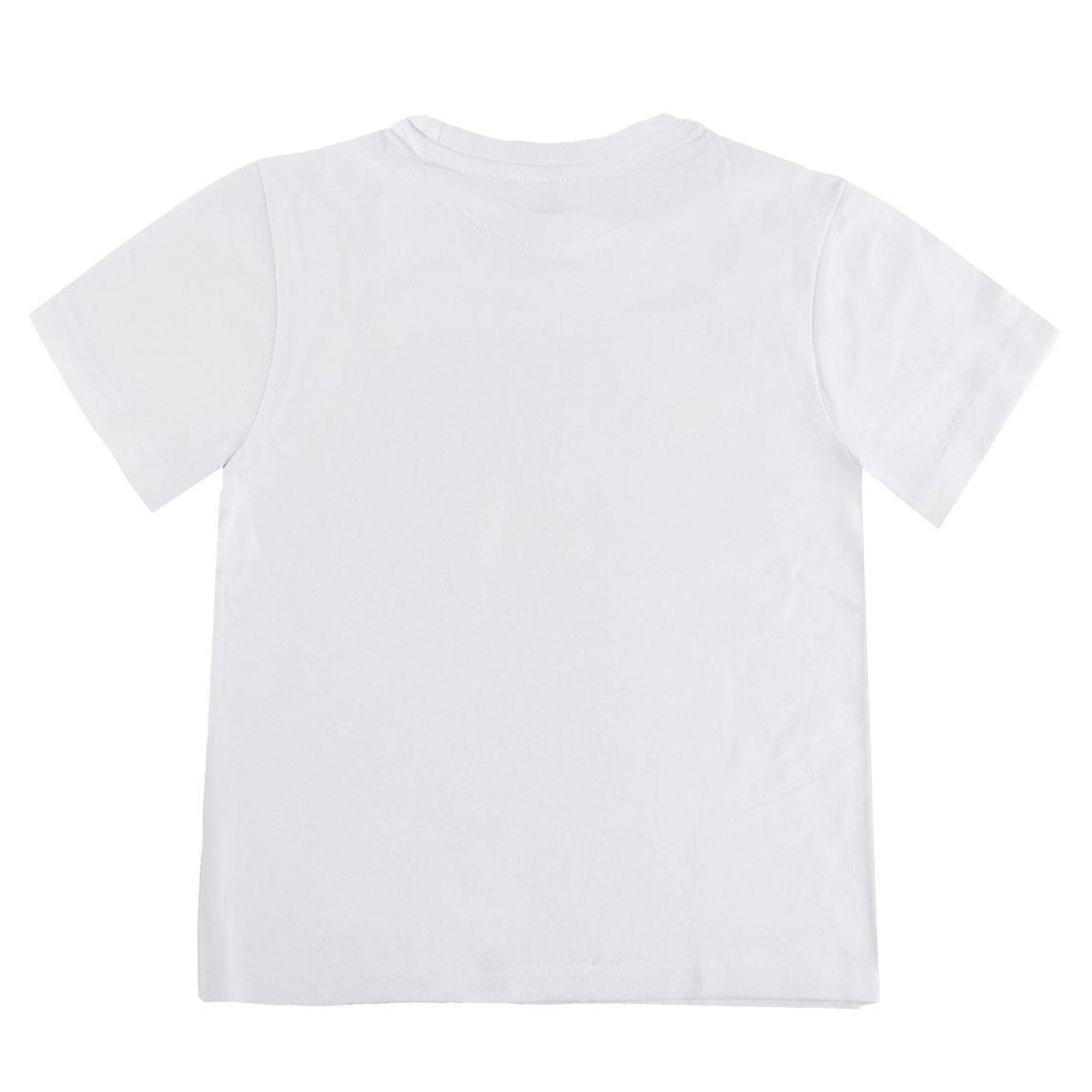 Camiseta manga corta Bambini Frozen Blanca con Estampado Elsa e Anna 2/2