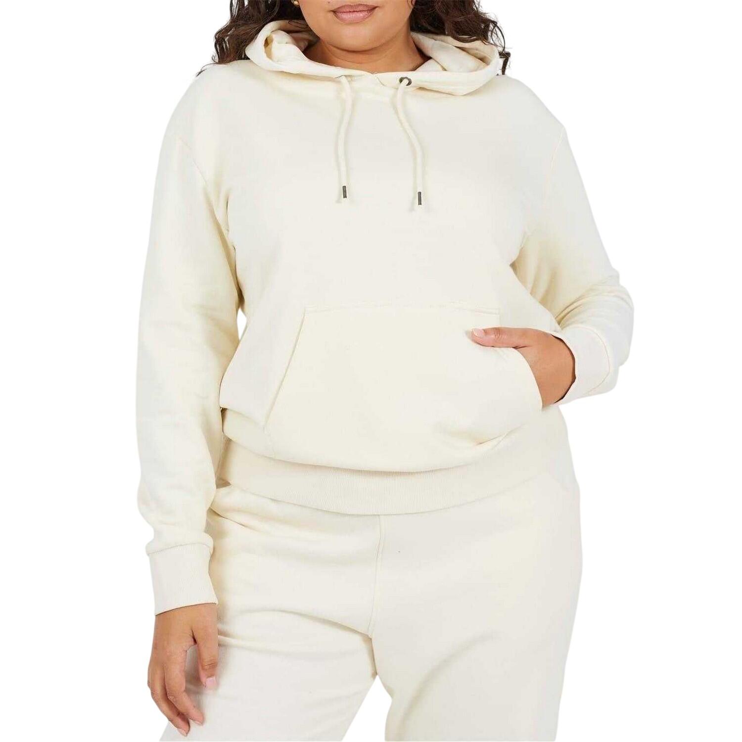 Kapuzenpullover für , Langärmlig Damen Cremefarbe 2/5