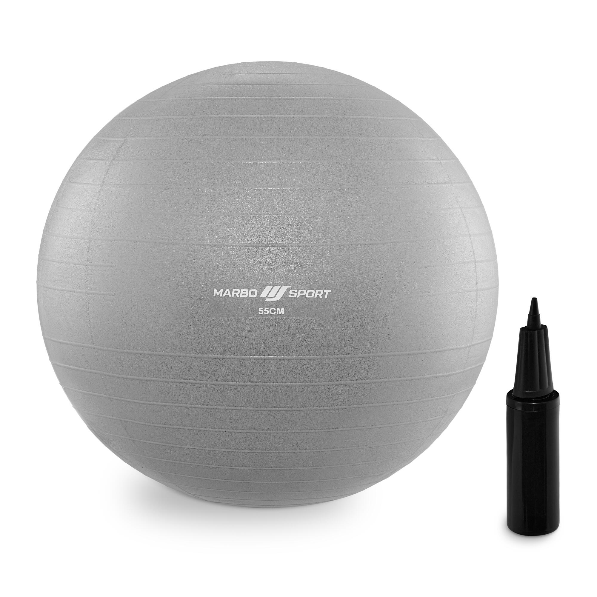Piłka gimnastyczna Anti-Burst 55 cm szara 2/2
