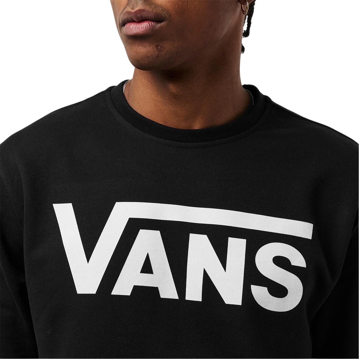 "Classic III" Sweatshirt für Damen Unisex, Rundhalsausschnitt Herren Schwarz 3/4