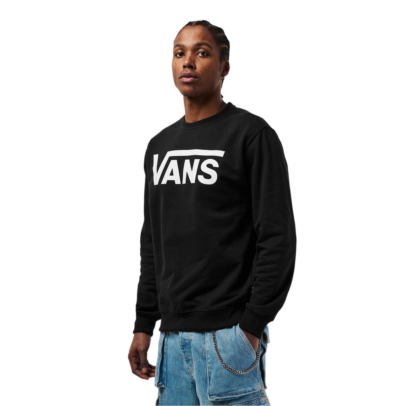 "Classic III" Sweatshirt für Damen Unisex, Rundhalsausschnitt Herren Schwarz 4/4