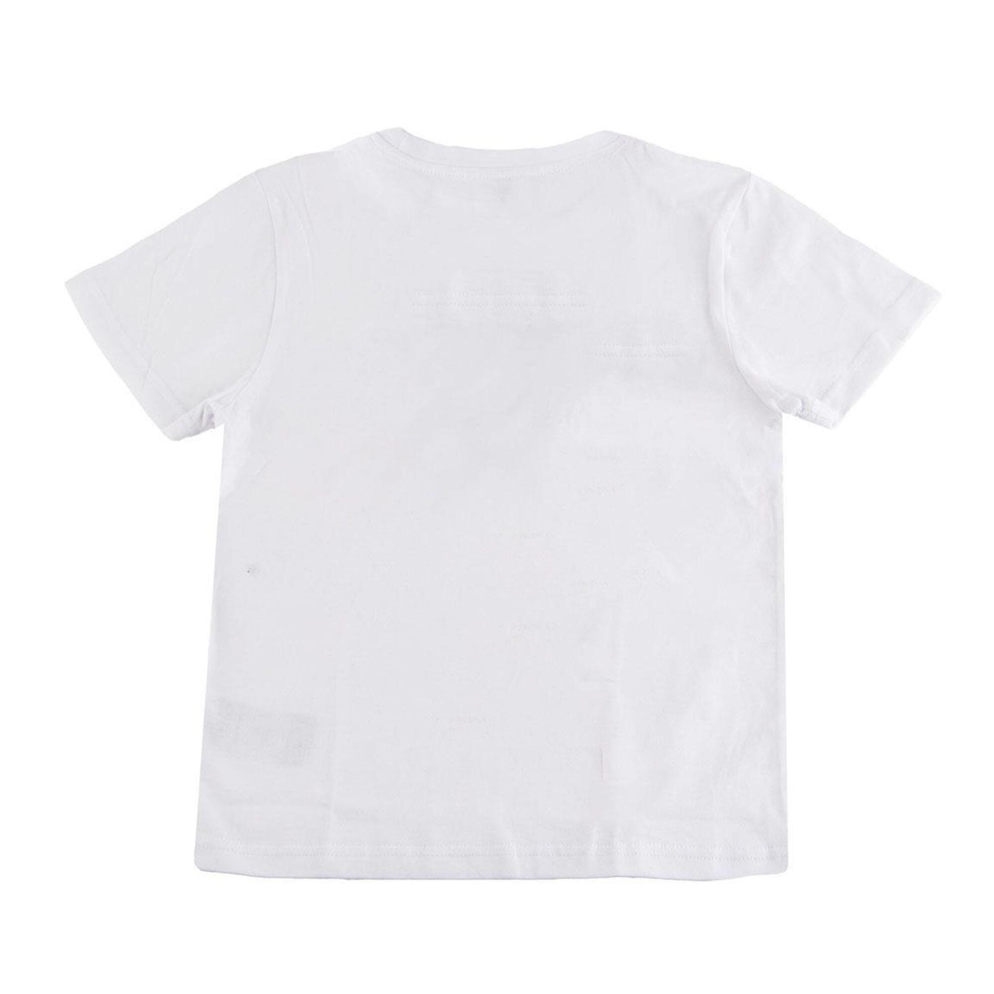 Camiseta manga corta Niños Hot Wheels Turbo Charged con coche Blanca 2/2