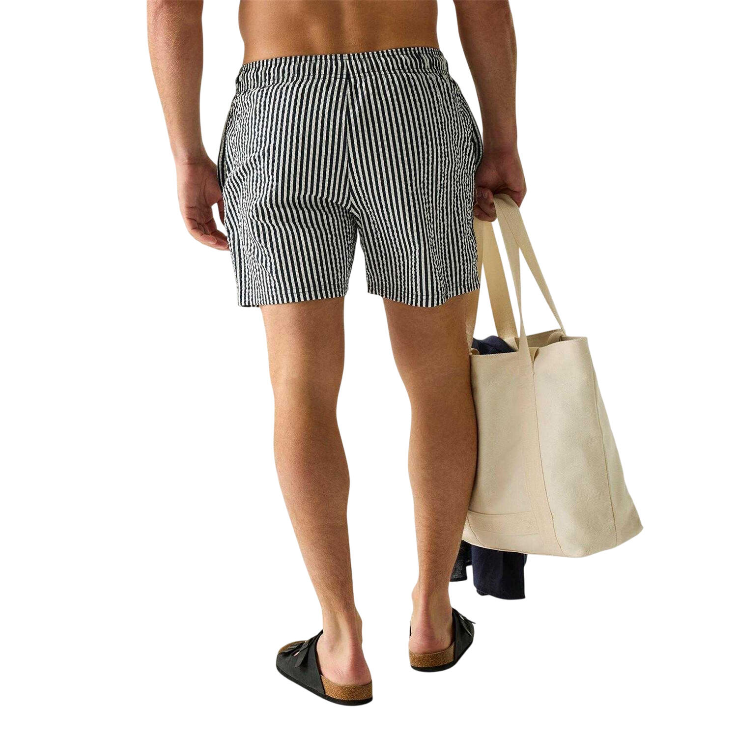 Short De Bain À Taille Ajustable Motif/style À Rayures GREAT OUTDOORS Homme 2/4