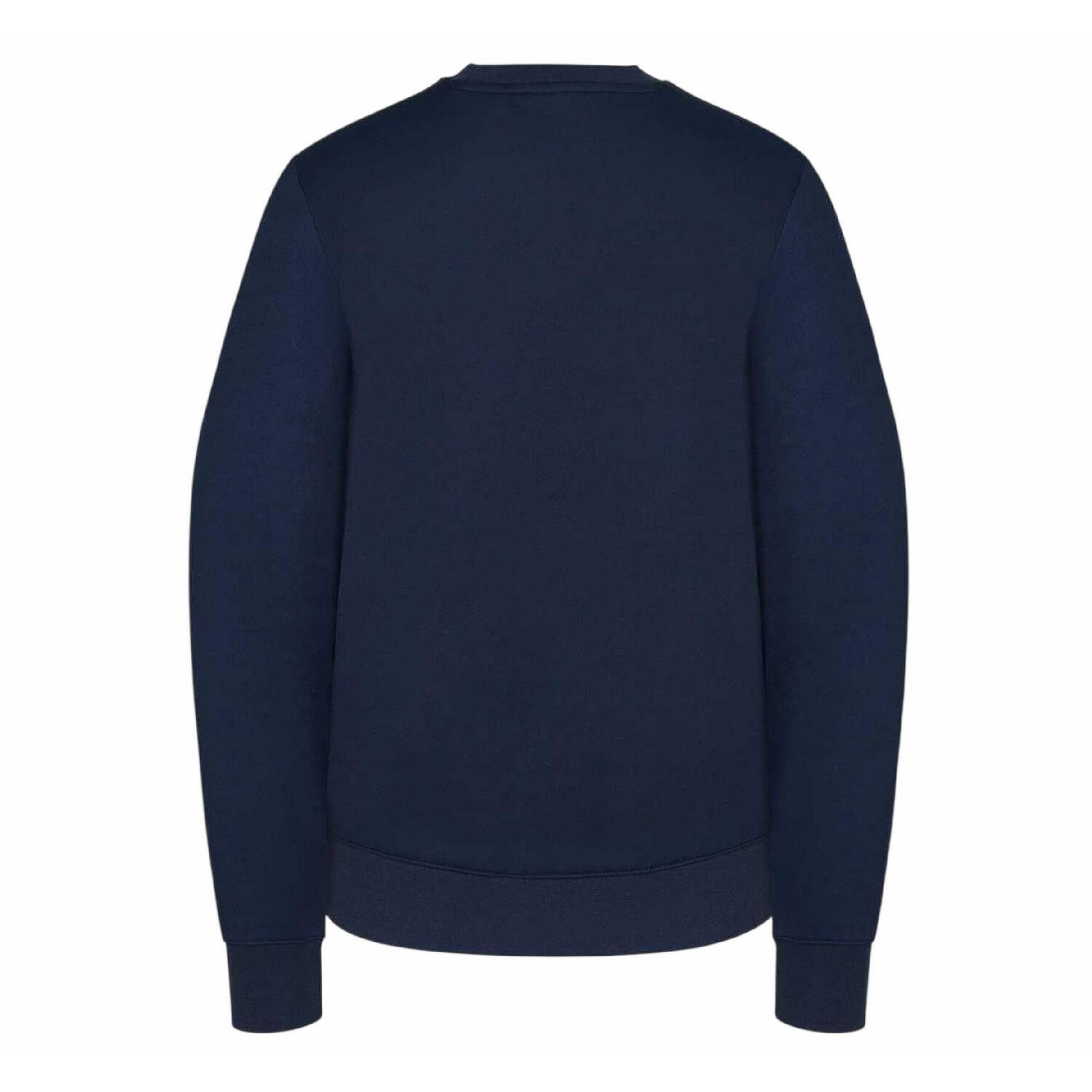 Mens Fleece Crew Neck Sweatshirt (Navy) 2/2