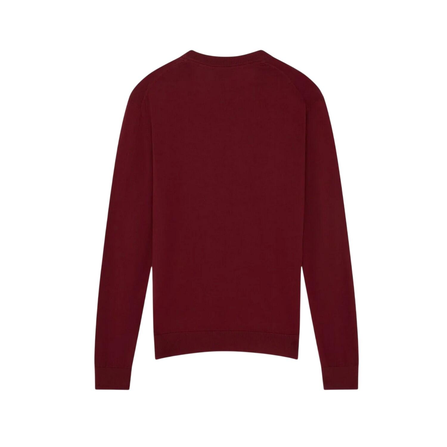 Pullover für , Merinowolle, Langärmlig Herren Ochsenblutrot 2/2