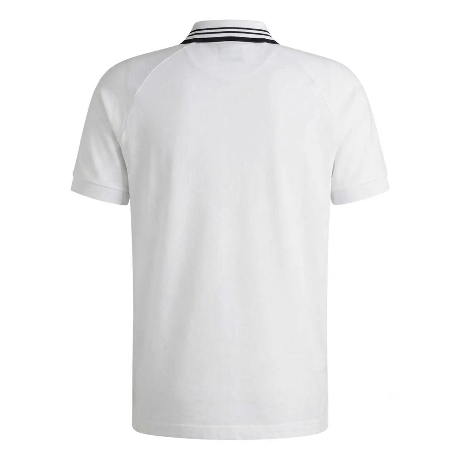 Mens Collared Regular Raglan Polo Shirt (White) 2/2