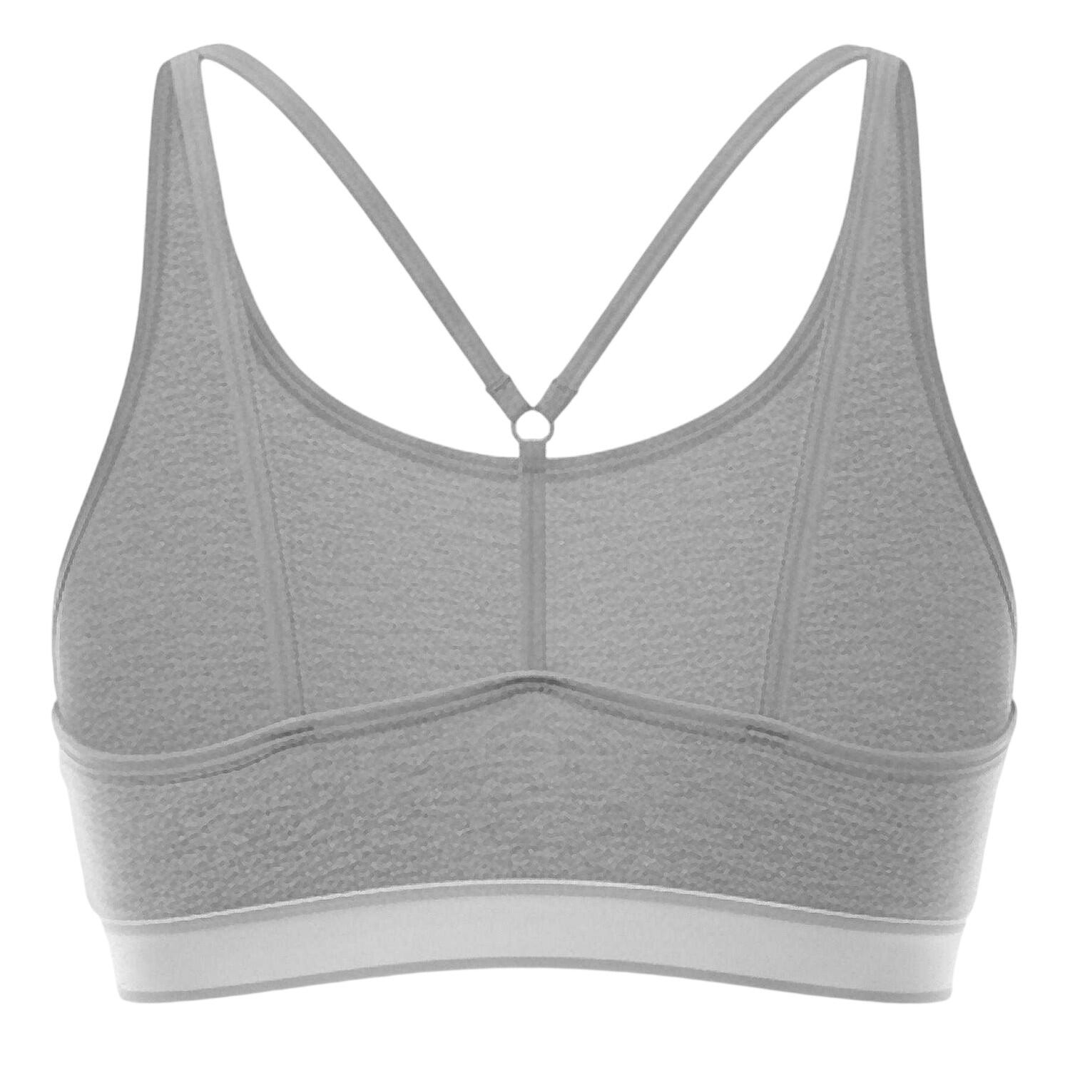 Reggiseno Sportivo Logo Donna Reebok Grigio 2/3
