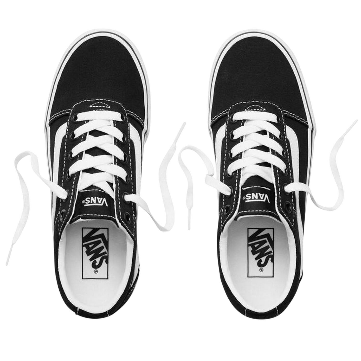 Scarpe Sportive PiattaformaDonna Vans Ward Nero Bianco 3/4