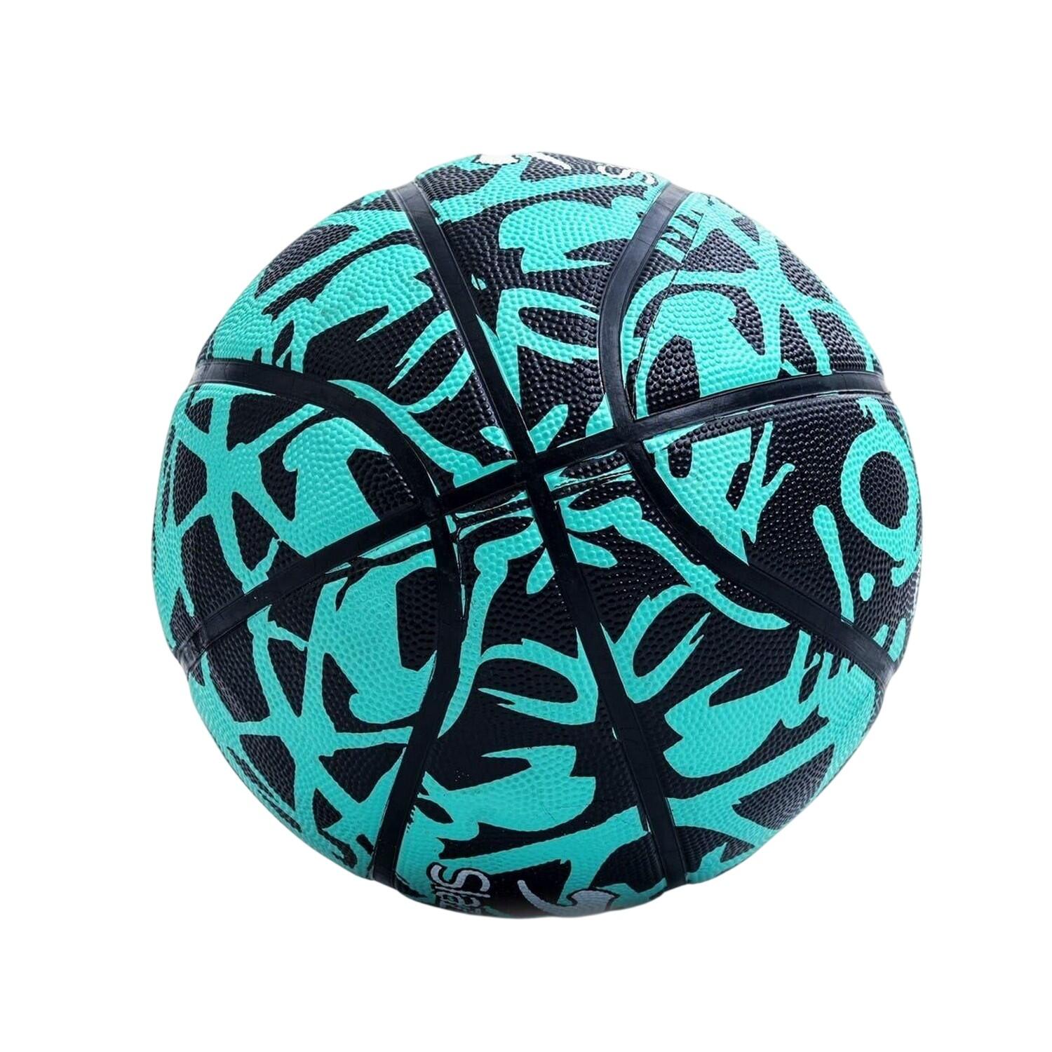 Ballon De Basket Motif/style Néon (Noir / Vert) Taille 3 3/3
