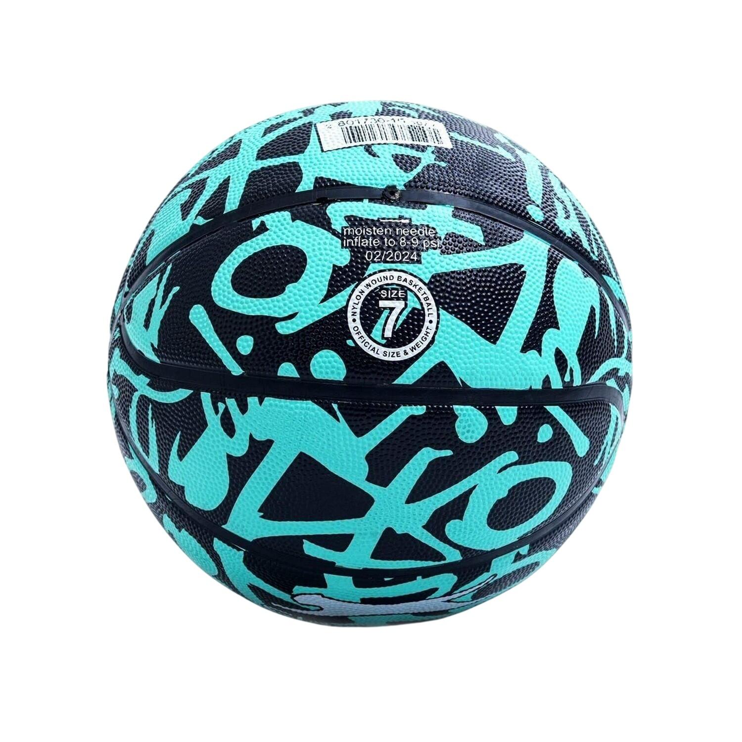 Ballon De Basket Motif/style Néon (Noir / Vert) Taille 3 2/3