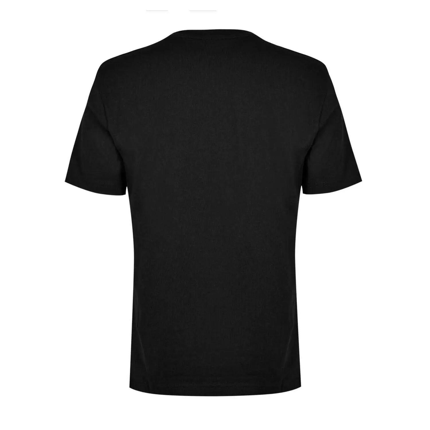 Mens Stitched Cotton Logo TShirt (Black) 2/2