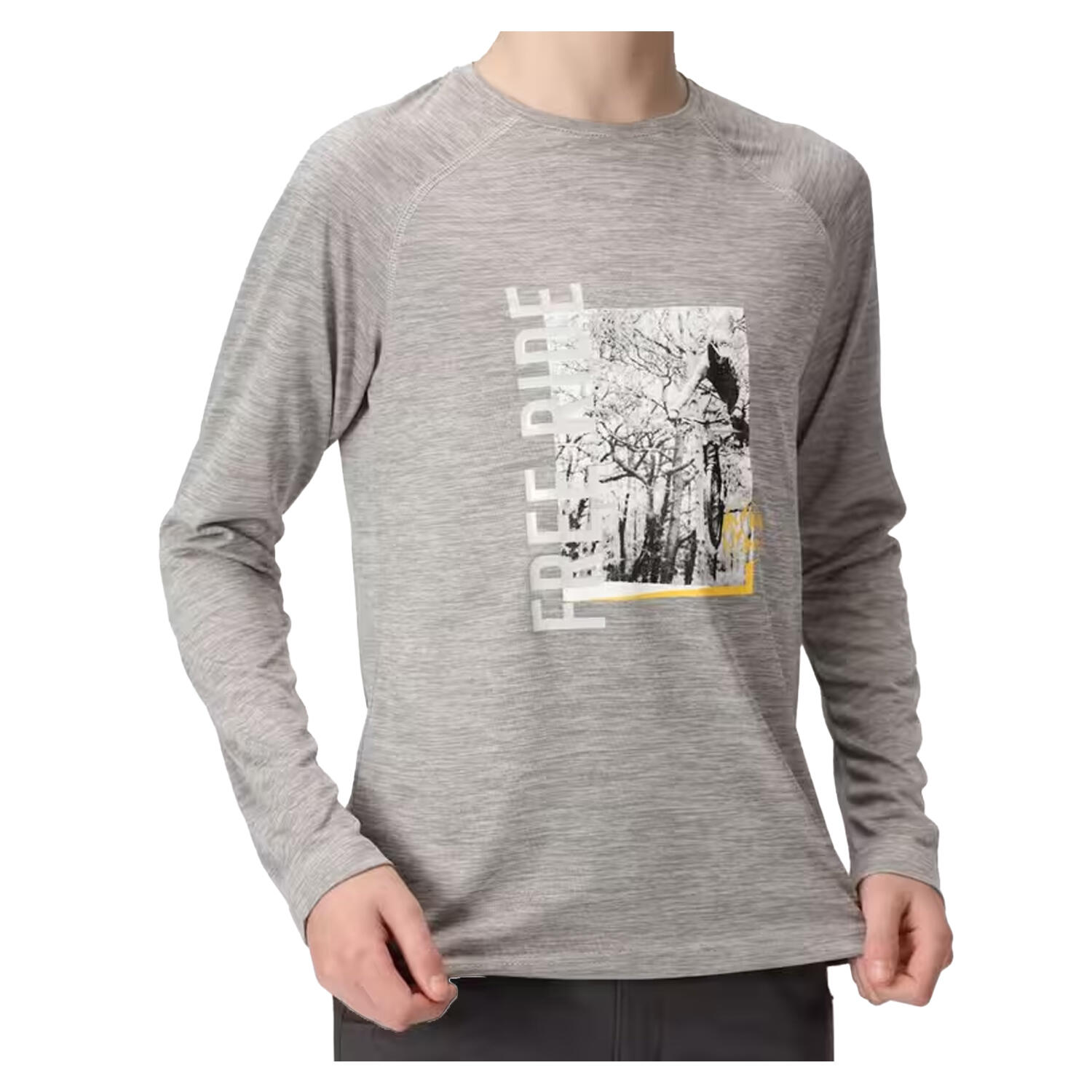 "Burnlee" TShirt für Kinder Silbergrau meliert 3/4