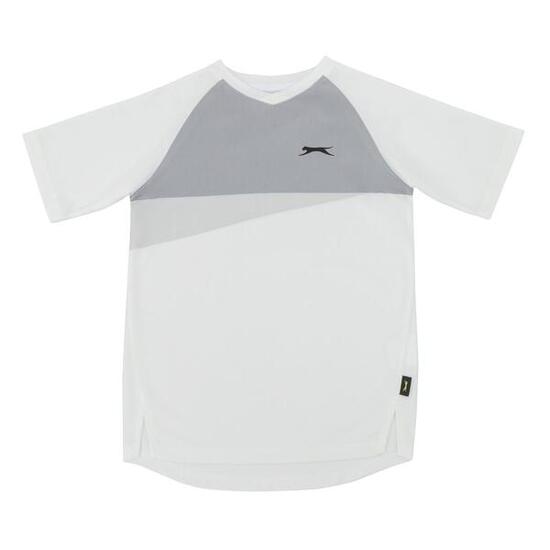 Tshirt Motif/style Blocs De Couleurs COURT Enfant (Blanc)