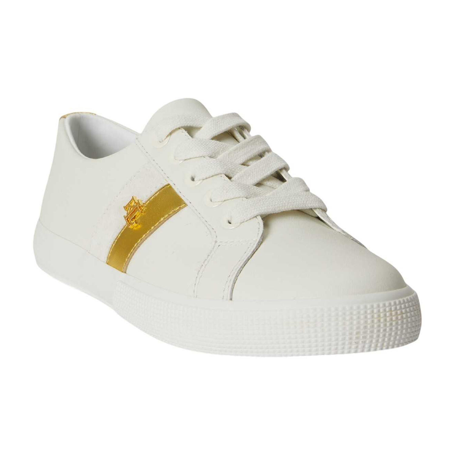 "Janson" Sneaker für , Flach Damen Weiß/Gold 3/3