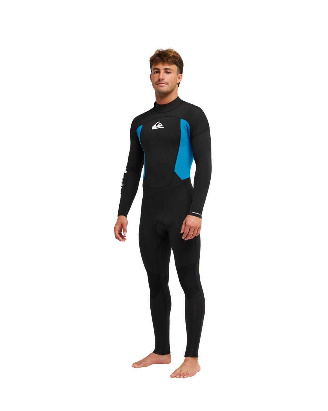 Traje de surf con cremallera posterior PROLOGUE+ 4/3MM Azul Hombre 3/4