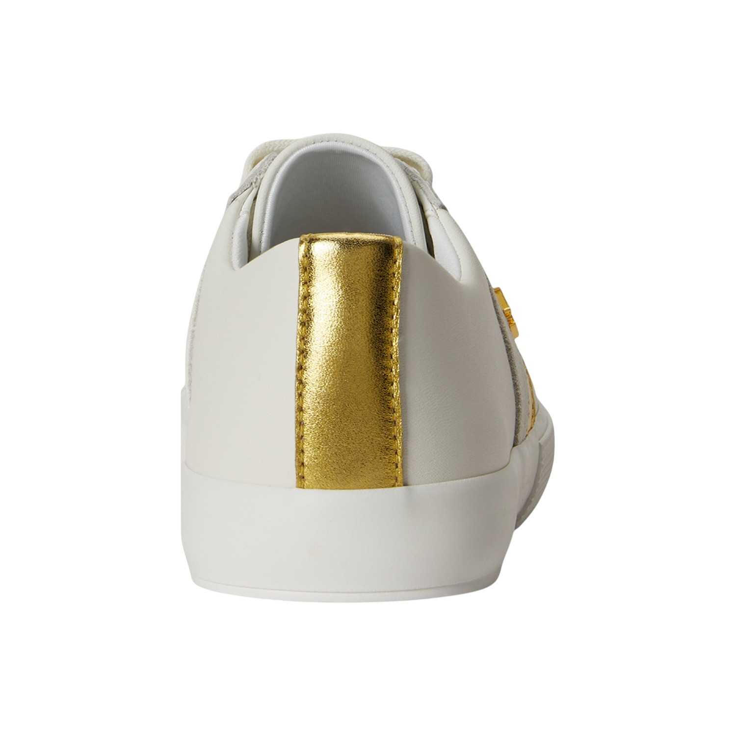 "Janson" Sneaker für , Flach Damen Weiß/Gold 2/3