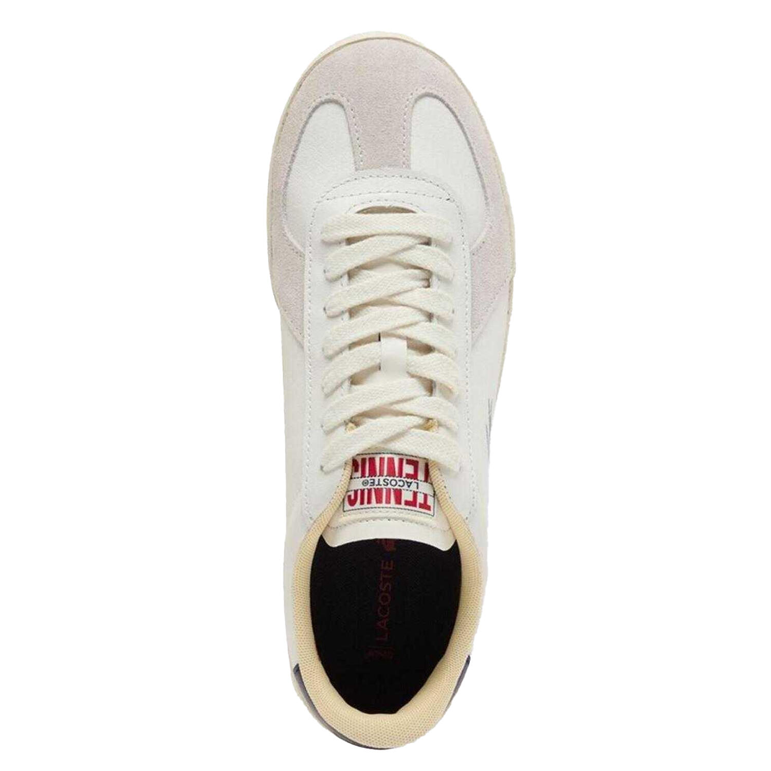Scarpe Sportive PelleUomo Lacoste Baseshot Pro Bianco Blu Navy 3/4