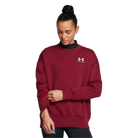 Damen-Sweatshirt Under Armour Essential Flc Os Crew Schwarz Schwarz