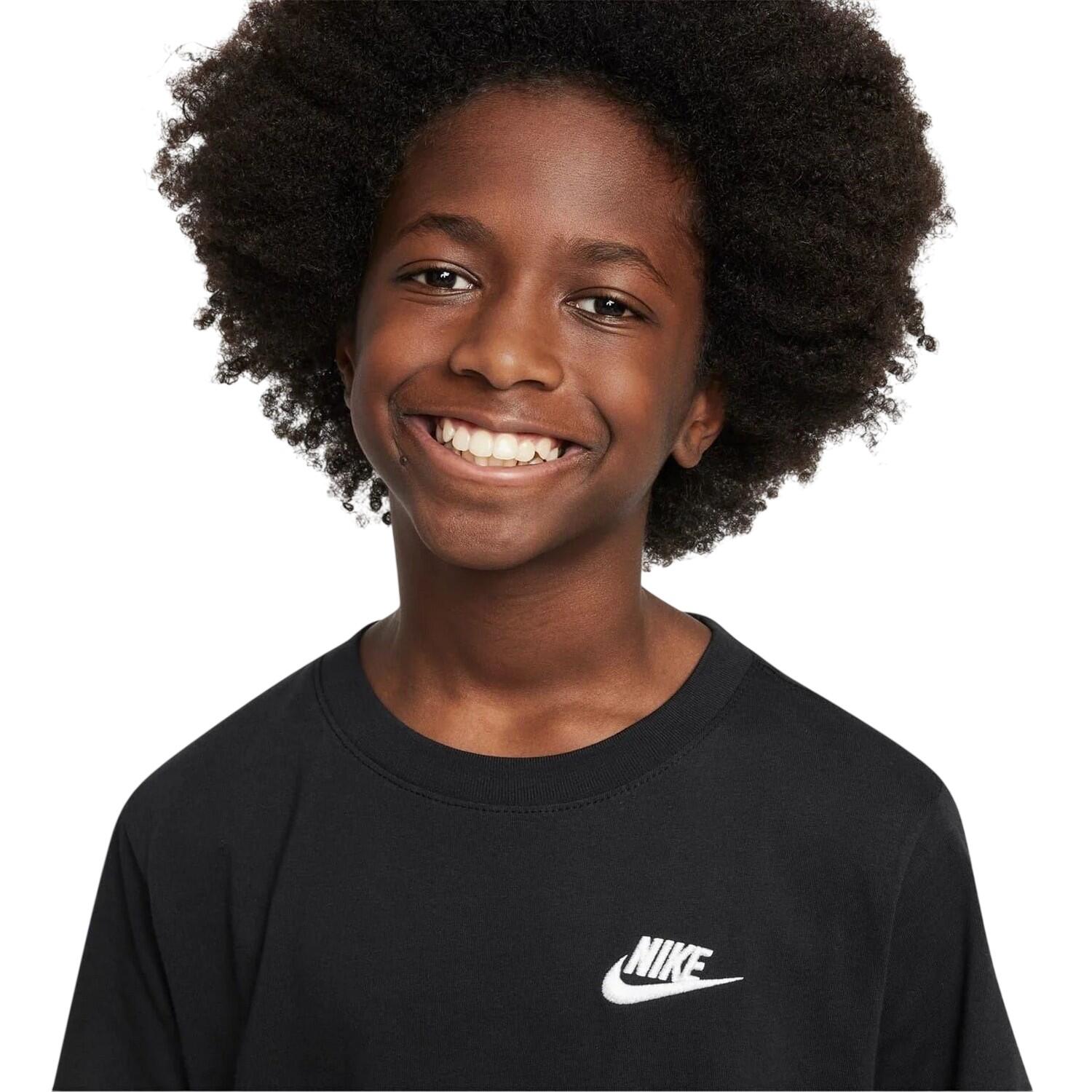 Camiseta Futura Diseño Logotipo Clásico para Niños/Niñas Negro 4/4