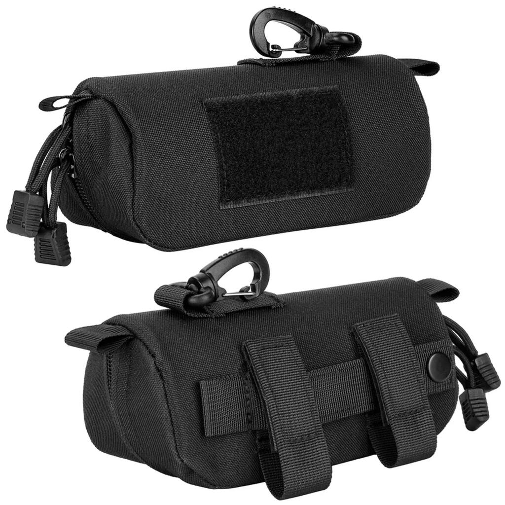 Semi-rigid tactical glasses case - Molle system + carabiner clip
