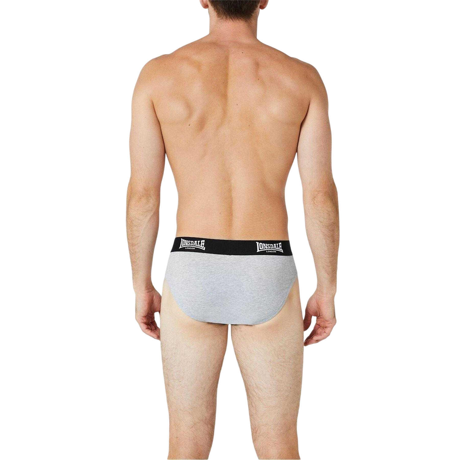 Slips für , Kontrastfarbener Bund (2erPack) Herren Grau 2/3