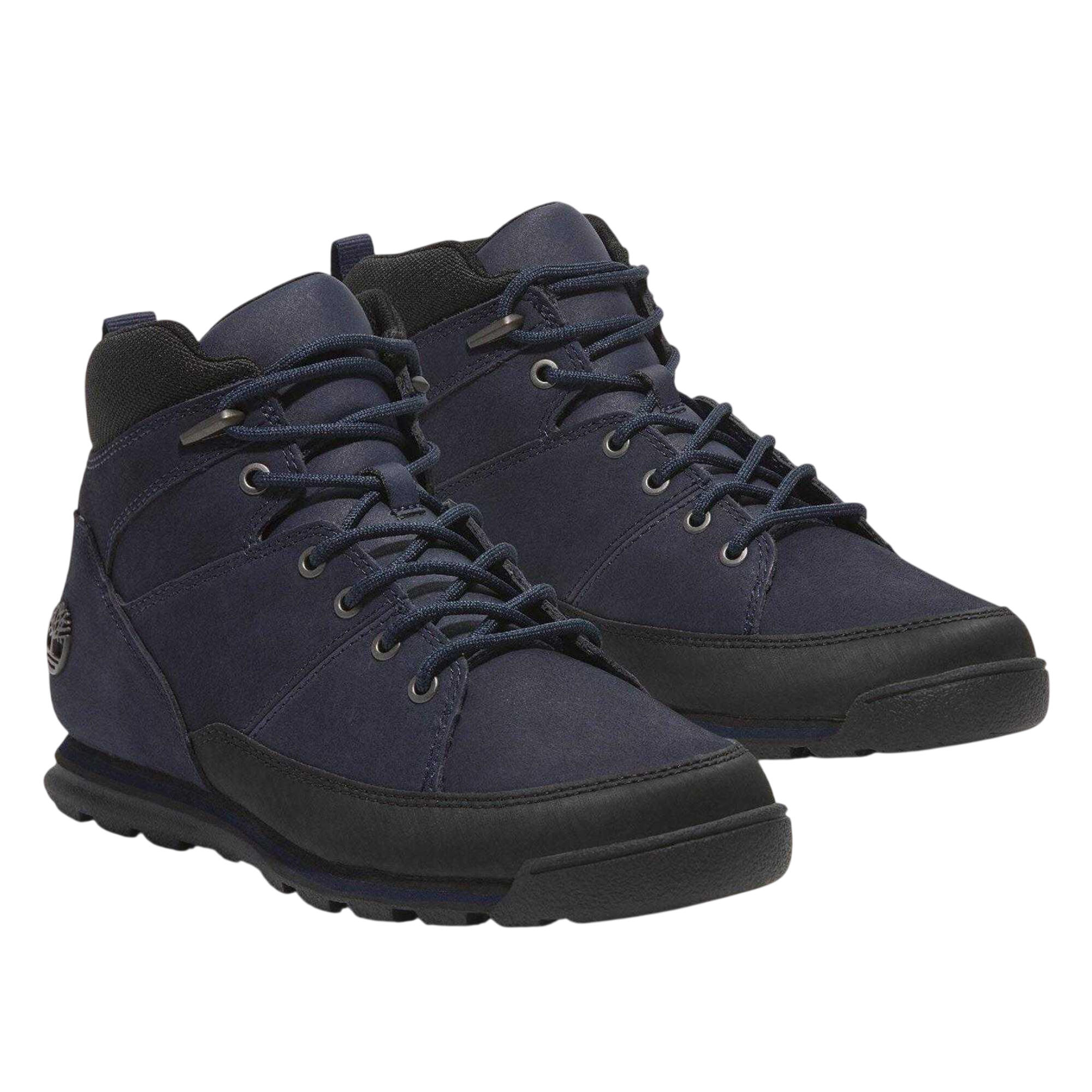 Euro Rock Stivali Pelle Taglio MedioUomo Timberland Blu Navy 4/4