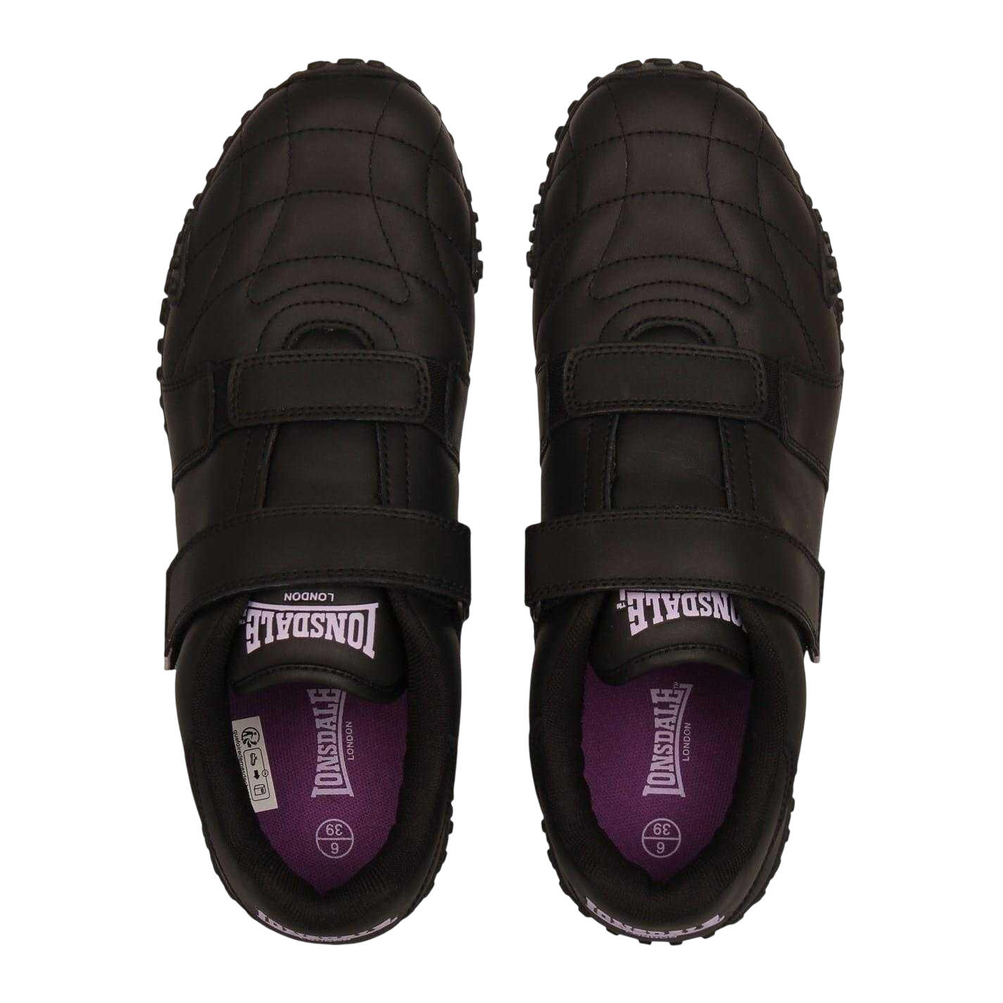 "Fulham" Sneaker für , Leder, Klettverschluss Damen Schwarz/Lavendel 4/4