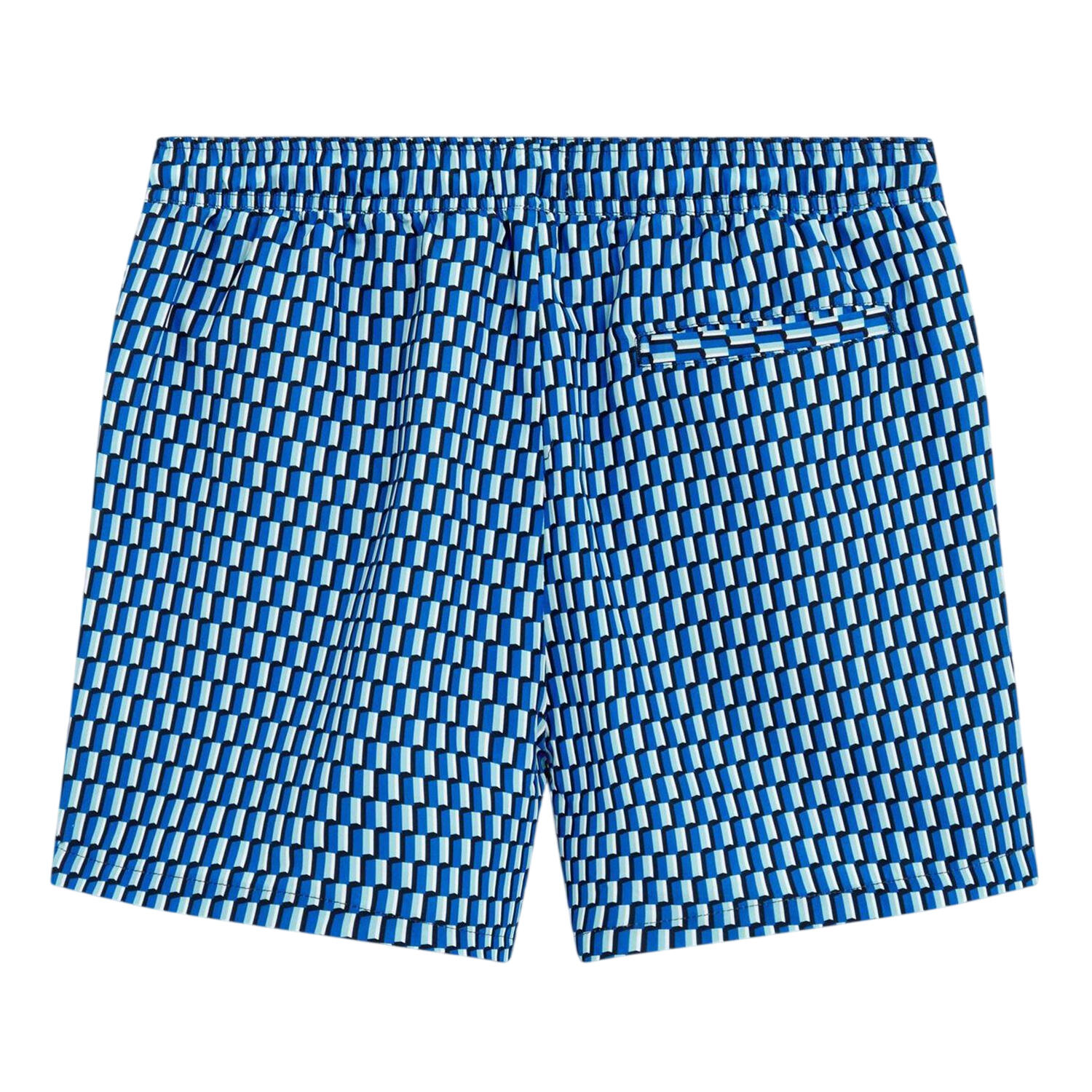Short De Bain Motif/style Imprimé Homme (Bleu Vif) 3/4
