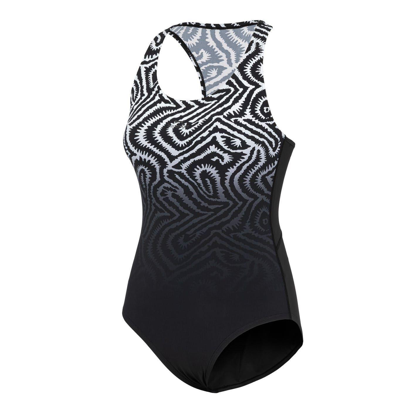 Maillot De Bain 1 Pièce Motif/style À Motifs Femme (Noir) 3/4