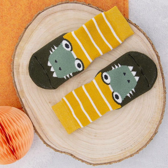 Lot de 2 paires de chaussettes antidérapantes SoftStep Crocodile 4/5