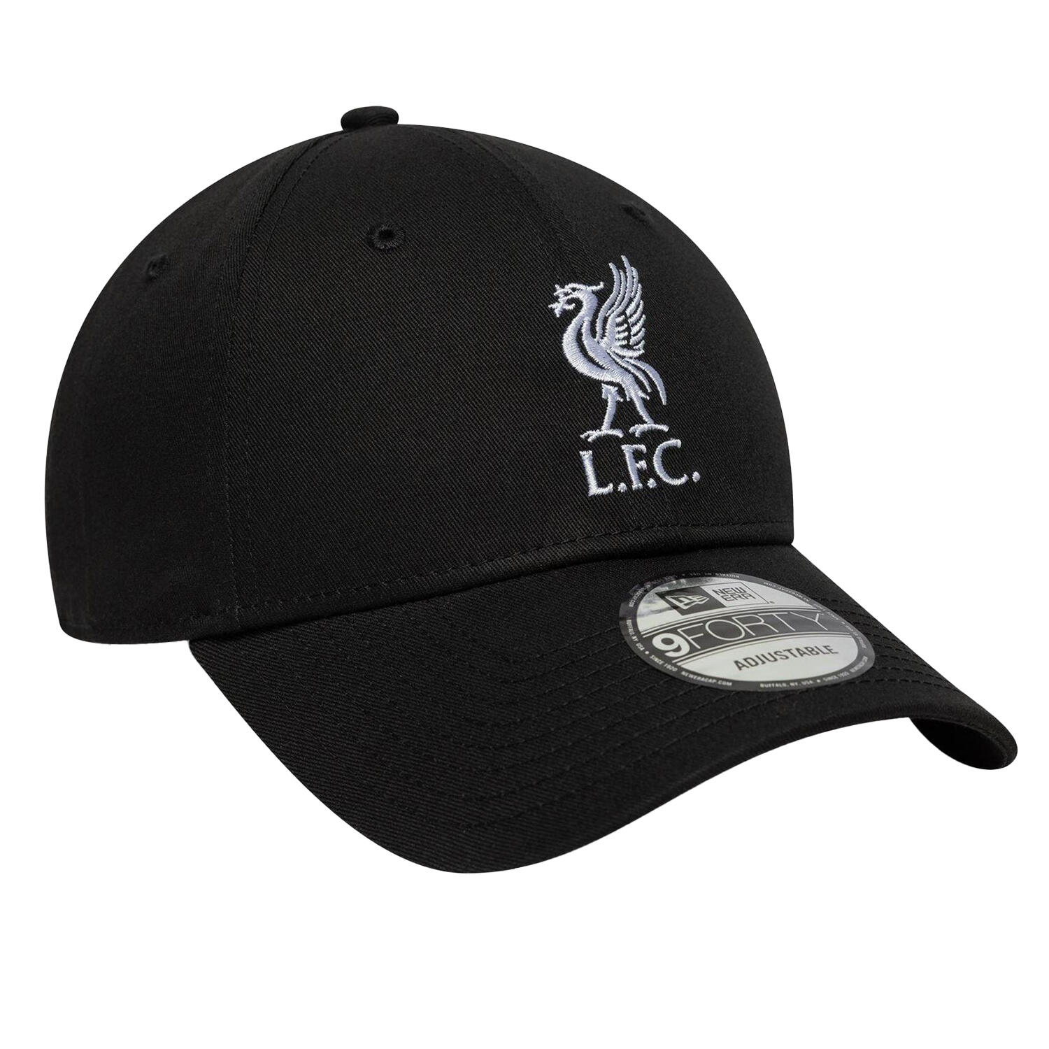 Cappellino Da Baseball Calcio Logo Ricamato Liverpool FC Nero 3/3