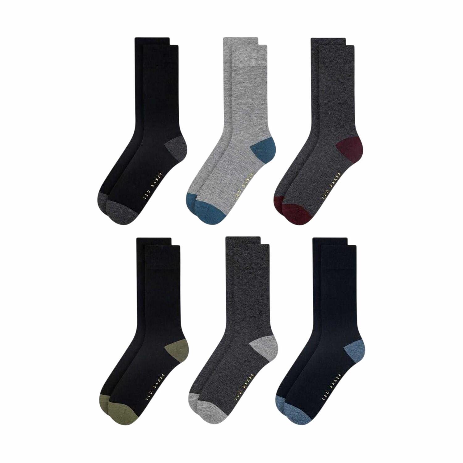 Mens Crew Socks (Pack of 6) (Black) 2/2
