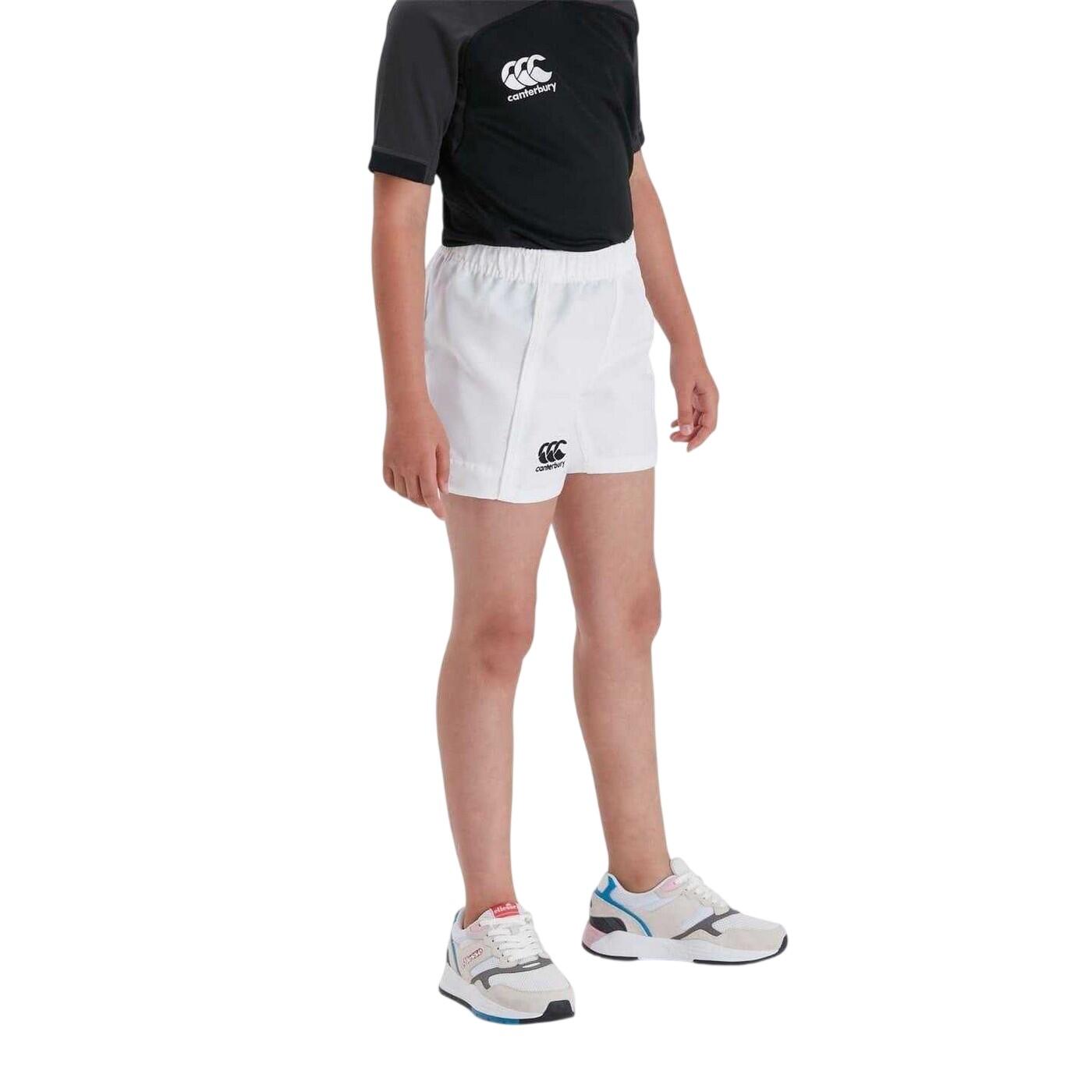 Pantaloncini Da Rugby Atletico Bambini Canterbury Bianco 4/4