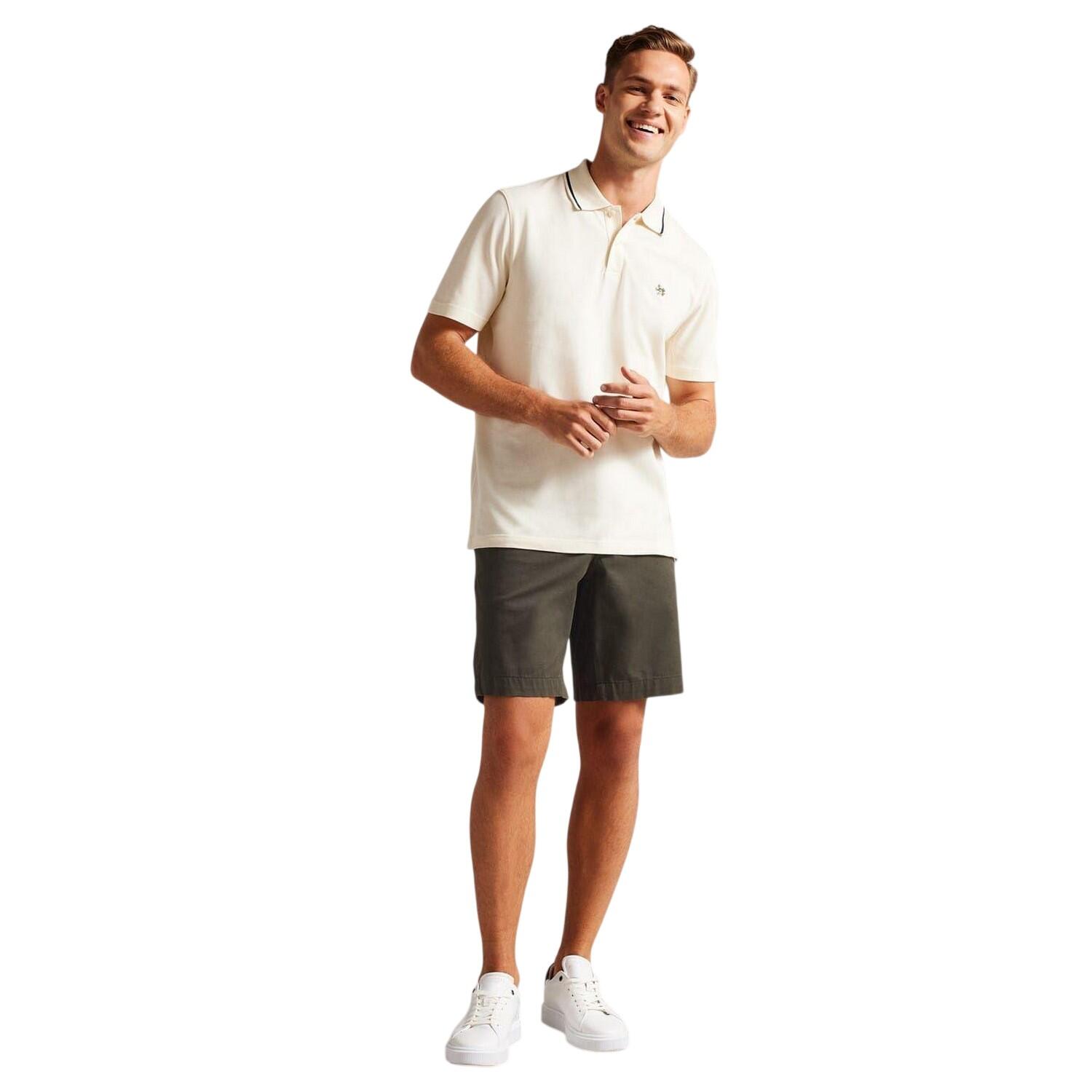 Chino Kurze Hose für Herren Khaki-Ton 4/4