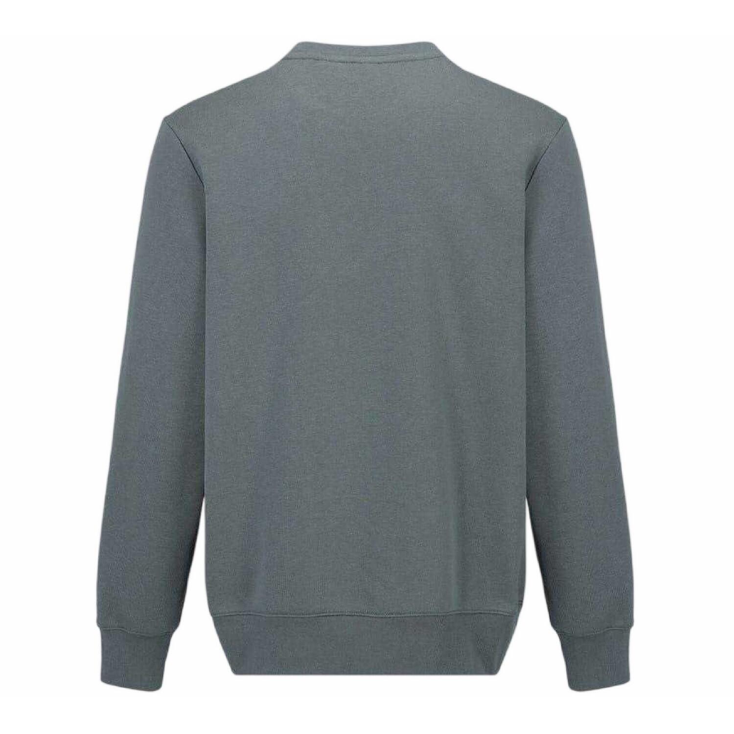 Mens Fleece Crew Neck Sweatshirt (Slate Grey) 2/2