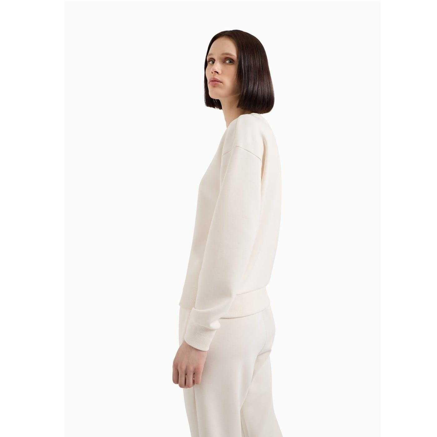 Sweatshirt für , Rundhalsausschnitt, Regulär Damen Hellbeige 3/4