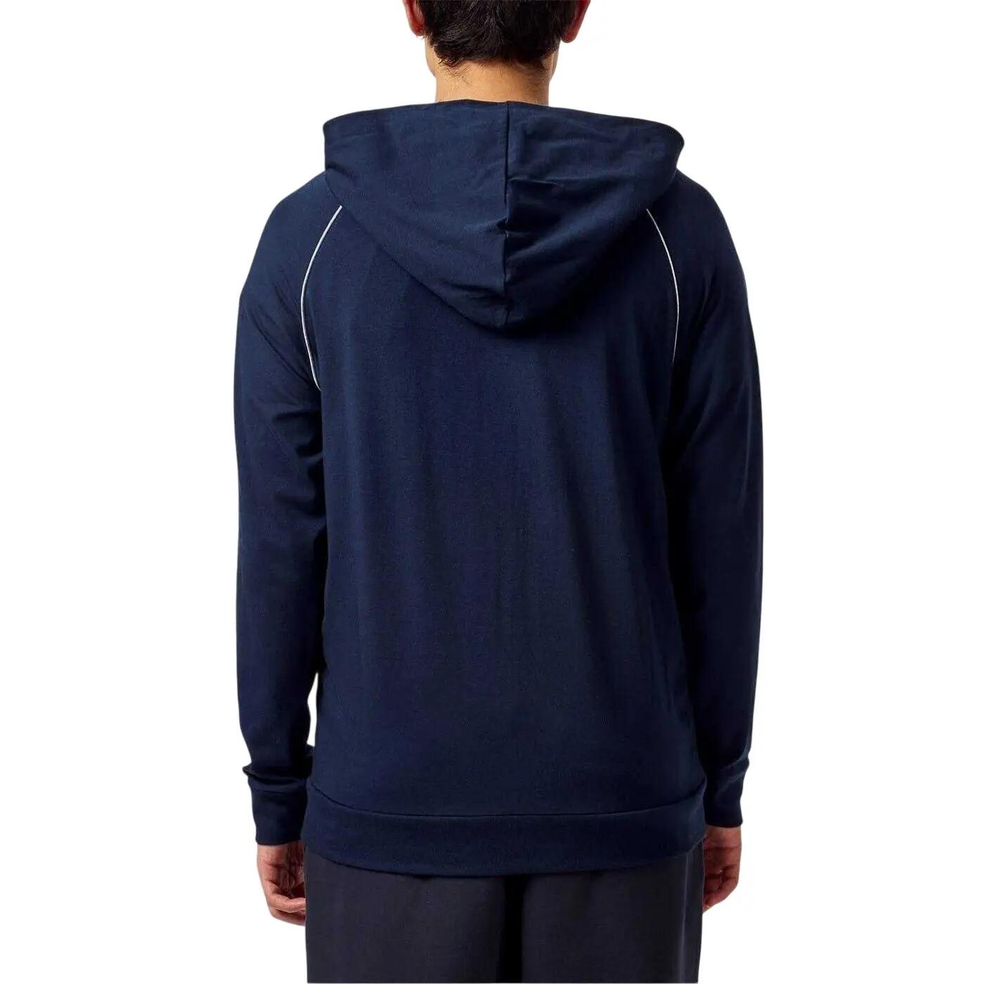 Felpa Con Cappuccio E Zip Intera Uomo Boss Mix&Match Blu Scuro 3/4