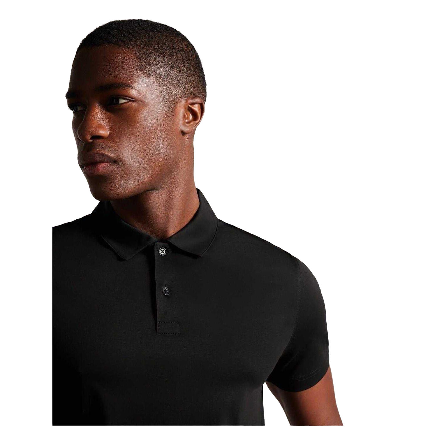 "Zeiter" Poloshirt für , Baumwolle Herren Schwarz 4/4