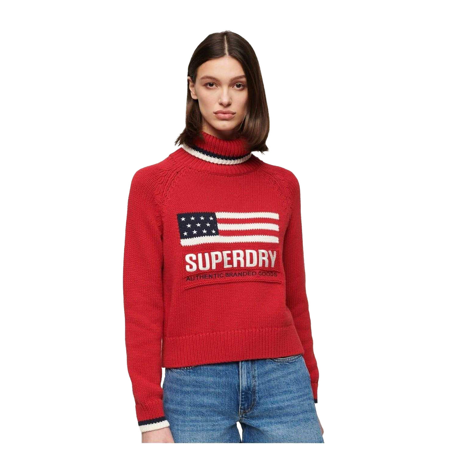 Sweat Motif/style Drapeau Des ÉtatsUnis Femme (Rouge) 4/4