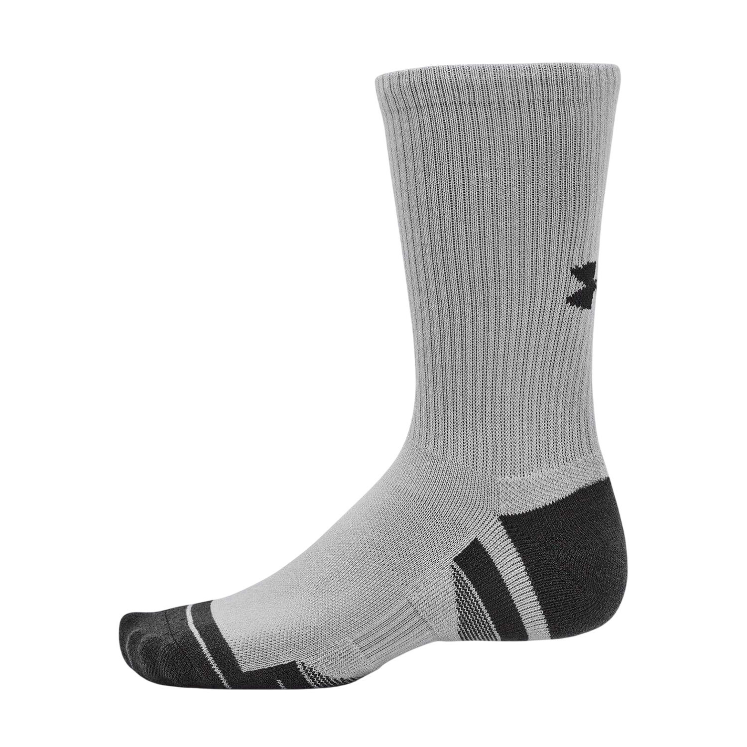 Calcetines Medios para Adultos Unisex Packs de 3 Negro, Gris, Blanco 3/3