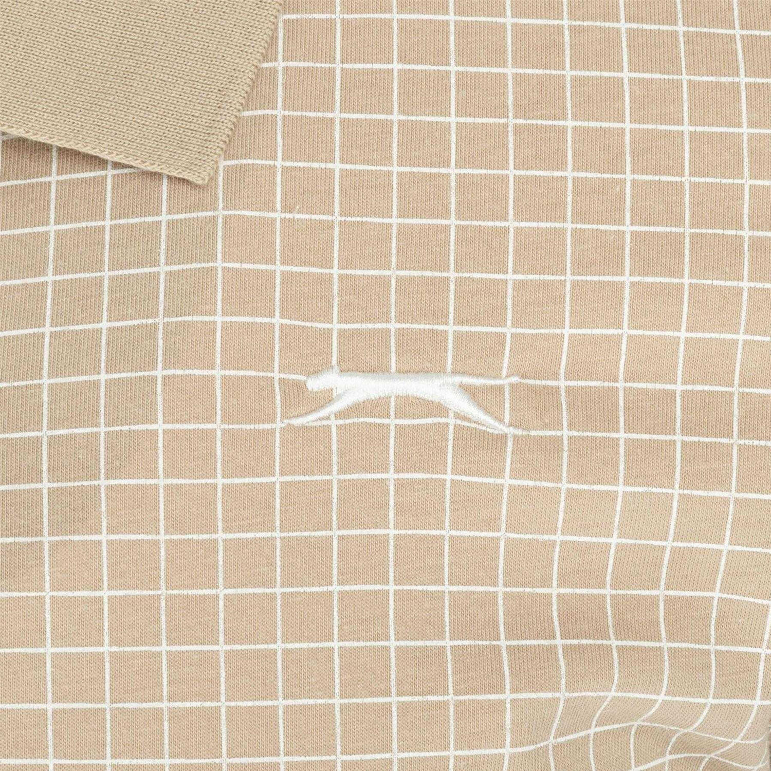 Polo Golf Motif/style À Carreaux Homme (Taupe) 3/3