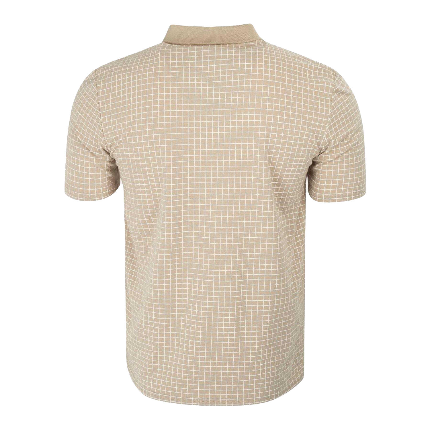 Polo Golf Motif/style À Carreaux Homme (Taupe) 2/3