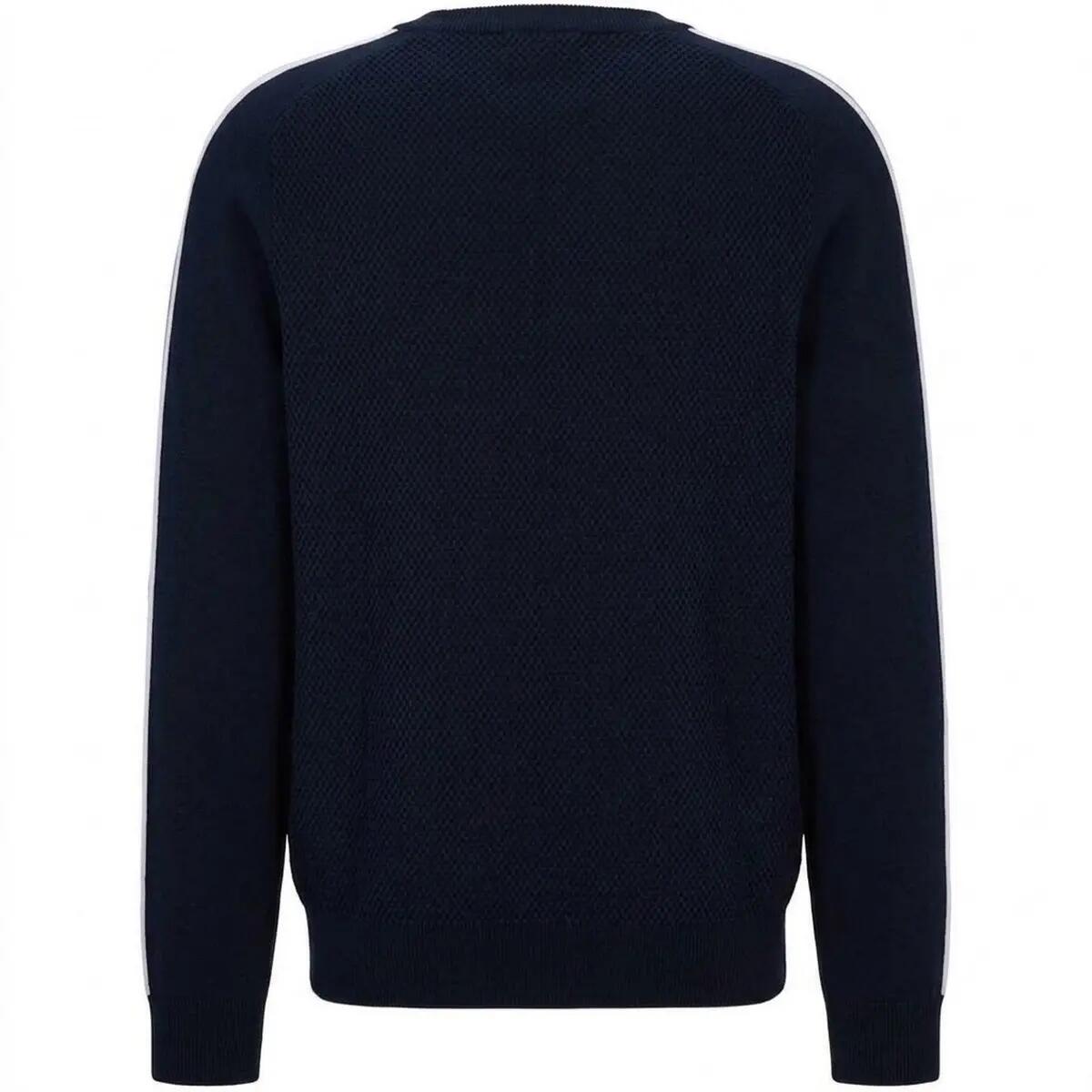 Pullover Regolare Girocollo Manica Lunga Uomo Boss Blu Scuro 2/2
